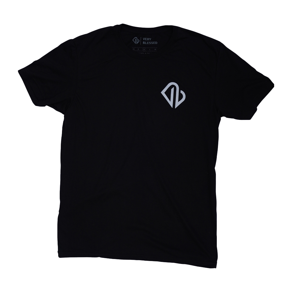 Short sleeve black crew neck t-shirt