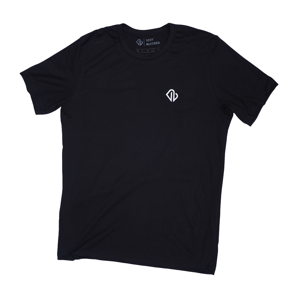 Short sleeve black v-neck t-shirt